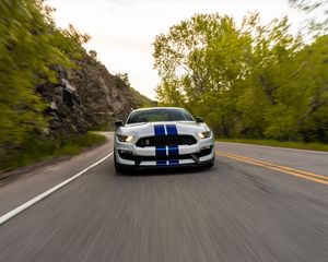 Preview wallpaper ford mustang gt350, ford, car, sportscar, road, speed