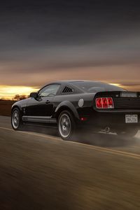 Preview wallpaper ford, mustang, gt 350, road, movement
