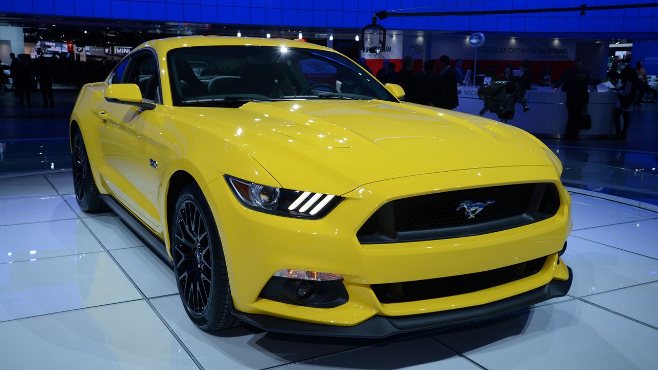 Wallpaper ford, mustang, gt, detroit, 2014, north american international auto show