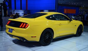 Preview wallpaper ford, mustang, gt, detroit, 2014