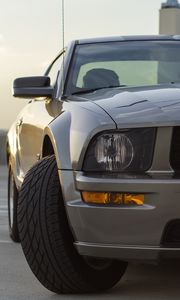 Preview wallpaper ford mustang gt, ford, headlight, front view