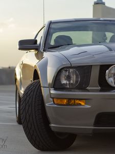 Preview wallpaper ford mustang gt, ford, headlight, front view