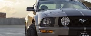 Preview wallpaper ford mustang gt, ford, headlight, front view