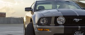 Preview wallpaper ford mustang gt, ford, headlight, front view