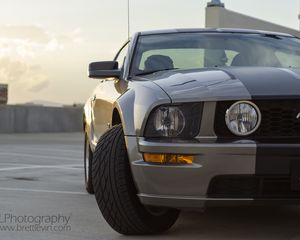 Preview wallpaper ford mustang gt, ford, headlight, front view