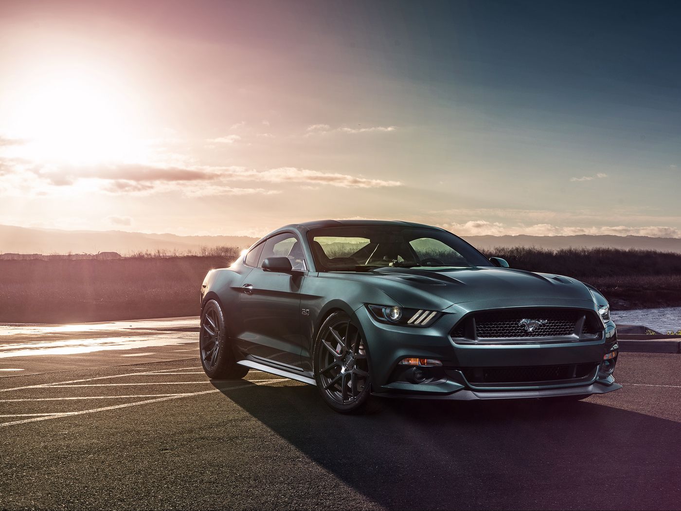 Download wallpaper 1400x1050 ford mustang gt, ford, side view, sports ...