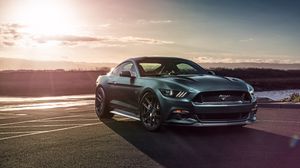 Preview wallpaper ford mustang gt, ford, side view, sports car