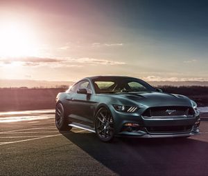 Preview wallpaper ford mustang gt, ford, side view, sports car