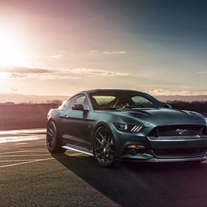 Preview wallpaper ford mustang gt, ford, side view, sports car