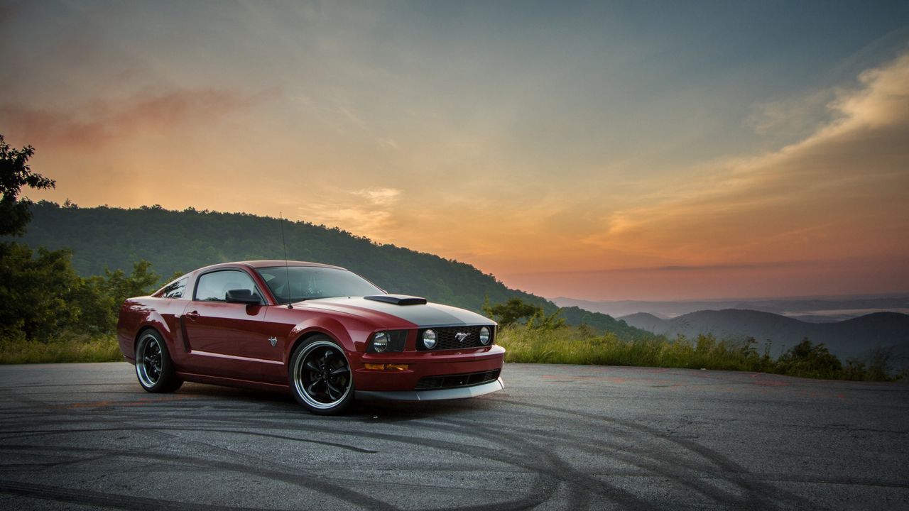 Wallpaper ford mustang, gt, side view