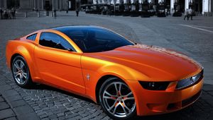 Preview wallpaper ford, mustang, movement, street