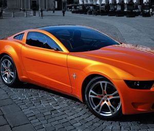 Preview wallpaper ford, mustang, movement, street