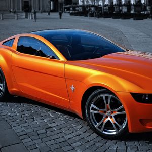Preview wallpaper ford, mustang, movement, street