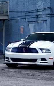 Preview wallpaper ford, mustang, muscle car, boss 302, white, style