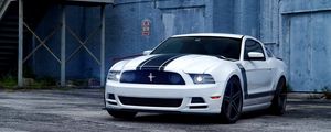 Preview wallpaper ford, mustang, muscle car, boss 302, white, style