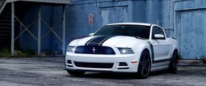 Preview wallpaper ford, mustang, muscle car, boss 302, white, style