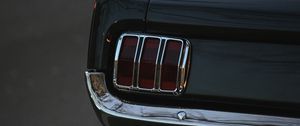 Preview wallpaper ford mustang, mustang, car, black, tailight, back view