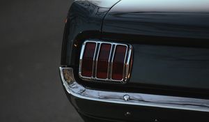 Preview wallpaper ford mustang, mustang, car, black, tailight, back view