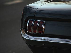 Preview wallpaper ford mustang, mustang, car, black, tailight, back view