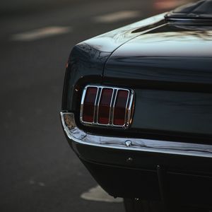 Preview wallpaper ford mustang, mustang, car, black, tailight, back view