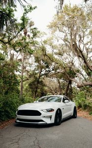 Preview wallpaper ford mustang, mustang, car, sports car, white