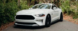 Preview wallpaper ford mustang, mustang, car, sports car, white