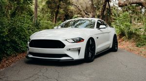 Preview wallpaper ford mustang, mustang, car, sports car, white
