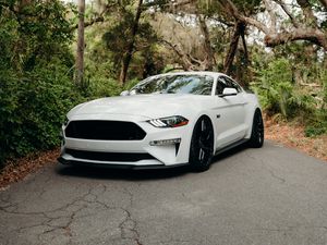 Preview wallpaper ford mustang, mustang, car, sports car, white