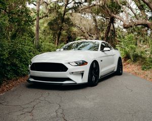 Preview wallpaper ford mustang, mustang, car, sports car, white