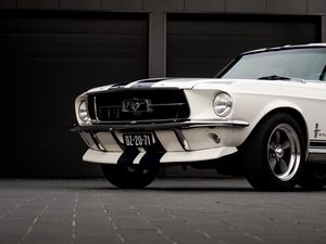 Preview wallpaper ford mustang, mustang, car, white