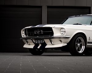 Preview wallpaper ford mustang, mustang, car, white