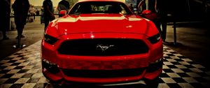 Preview wallpaper ford, mustang, red, front view