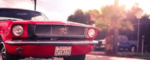 Preview wallpaper ford, mustang, red, auto