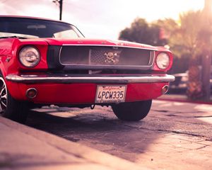 Preview wallpaper ford, mustang, red, auto