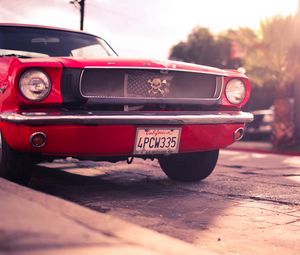 Preview wallpaper ford, mustang, red, auto