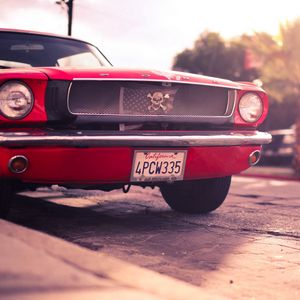 Preview wallpaper ford, mustang, red, auto