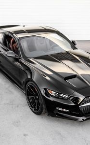 Preview wallpaper ford, mustang, rocket, black, top view