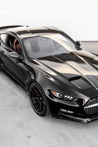 Preview wallpaper ford, mustang, rocket, black, top view