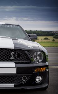 Preview wallpaper ford mustang, shelby, car, sports, front view