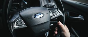 Preview wallpaper ford, steering wheel, hands