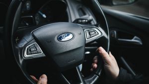 Preview wallpaper ford, steering wheel, hands