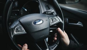 Preview wallpaper ford, steering wheel, hands