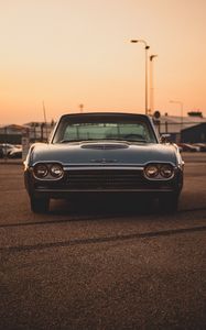 Preview wallpaper ford thunderbird 63, ford, car, old, vintage, front view