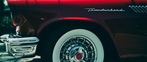 Preview wallpaper ford thunderbird, ford, bumper, wheel