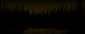 Preview wallpaper forest, dark, art, stars