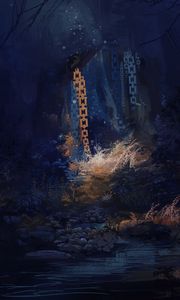 Preview wallpaper forest, dark, art