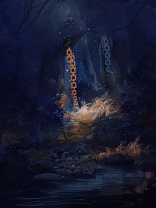 Preview wallpaper forest, dark, art