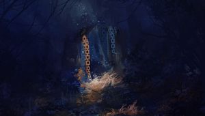 Preview wallpaper forest, dark, art