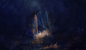 Preview wallpaper forest, dark, art