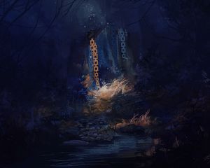 Preview wallpaper forest, dark, art